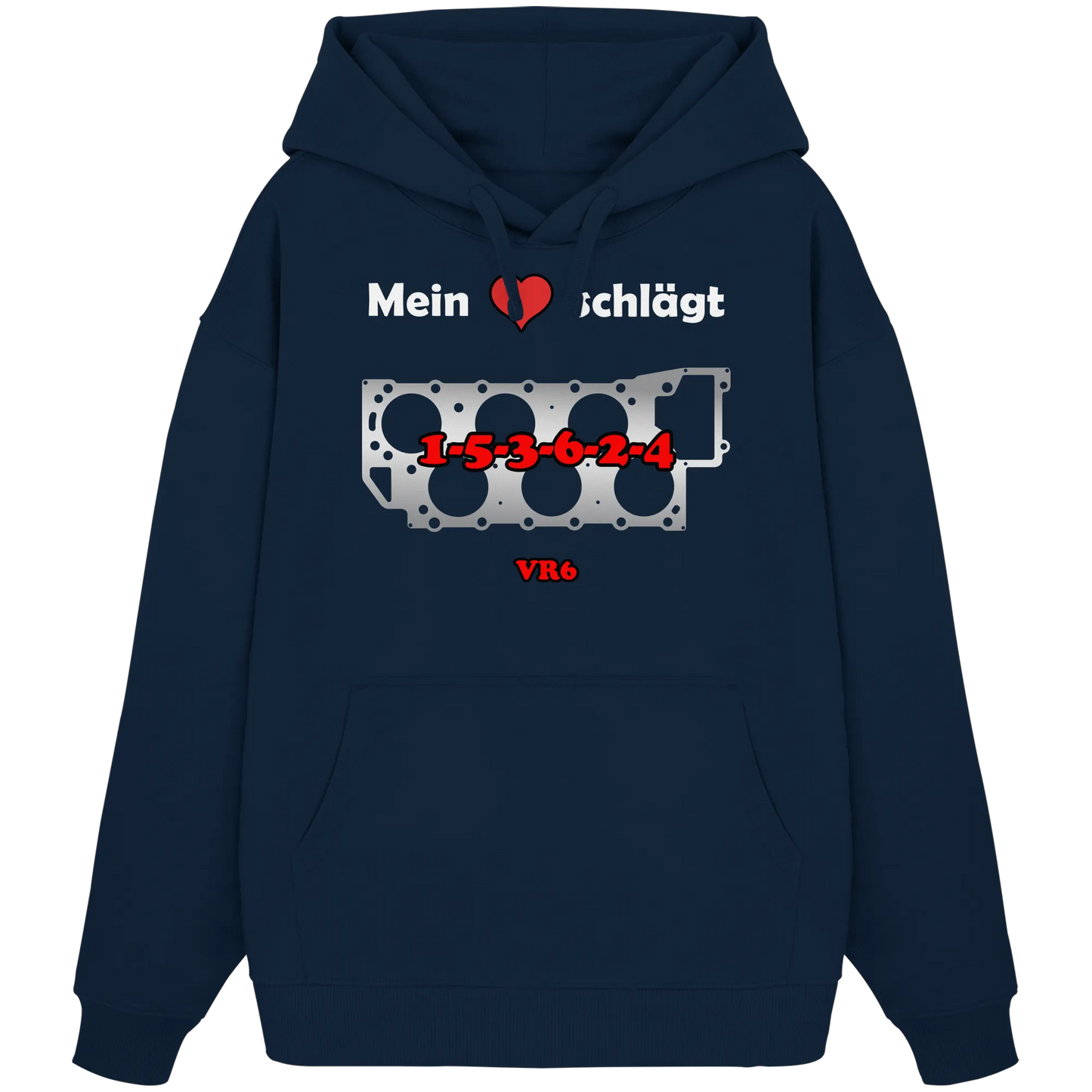 Mein Herz schlägt 1-5-3-6-2-4 Oversize Hoodie