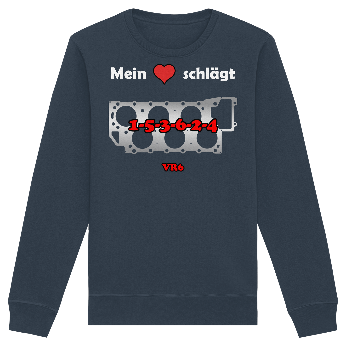 Mein Herz schlägt 1-5-3-6-2-4 - Organic Basic Unisex Sweatshirt