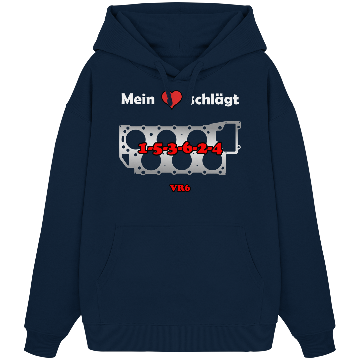 Mein Herz schlägt 1-5-3-6-2-4 - Organic Oversize Hoodie