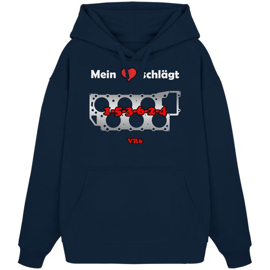 Mein Herz schlägt 1-5-3-6-2-4 - Organic Oversize Hoodie
