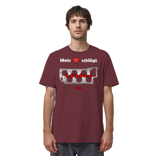 Mein Herz schlägt 1-5-3-6-2-4 - Organic Shirt