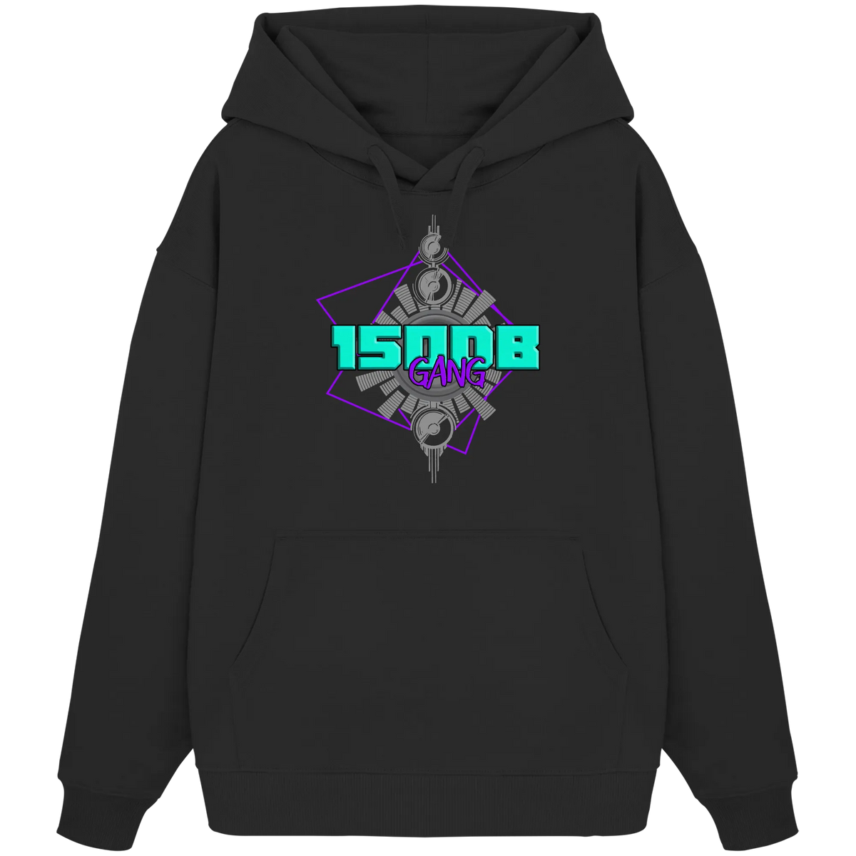 150DB Gang Oversize Hoodie-Hoodies-BassBuddys-Black-XS-BassBuddys | Shop