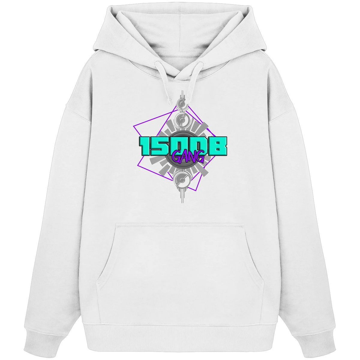 150DB Gang Oversize Hoodie-Hoodies-BassBuddys-White-XS-BassBuddys | Shop