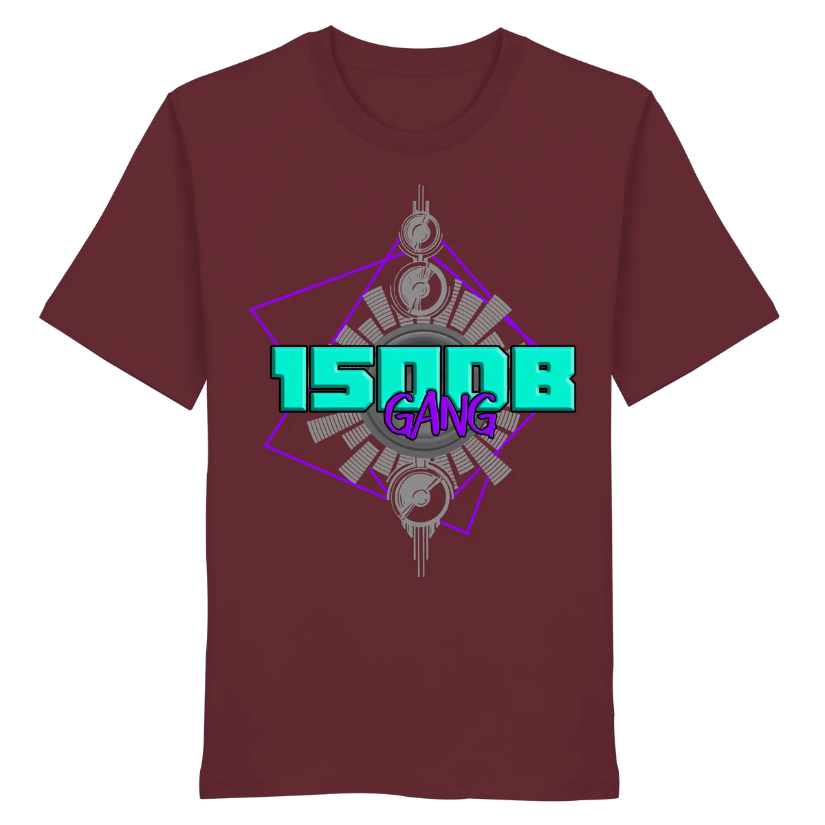 150DB Gang Shirt-Unisex-Shirts-BassBuddys-Burgundy-XS-BassBuddys | Shop