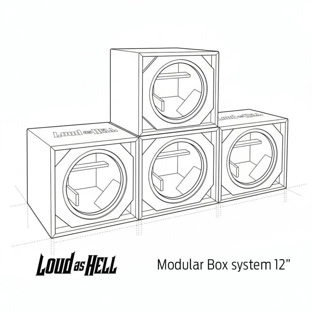 1x12" Midbass-12 Zoll Lautsprechergehäuse-Loud as Hell-BassBuddys | Shop
