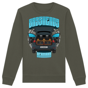 BASSHEADS GERMANY - Organic Basic Unisex Sweatshirt-Sweatshirts-BassBuddys-Khaki-XS-BassBuddys | Shop
