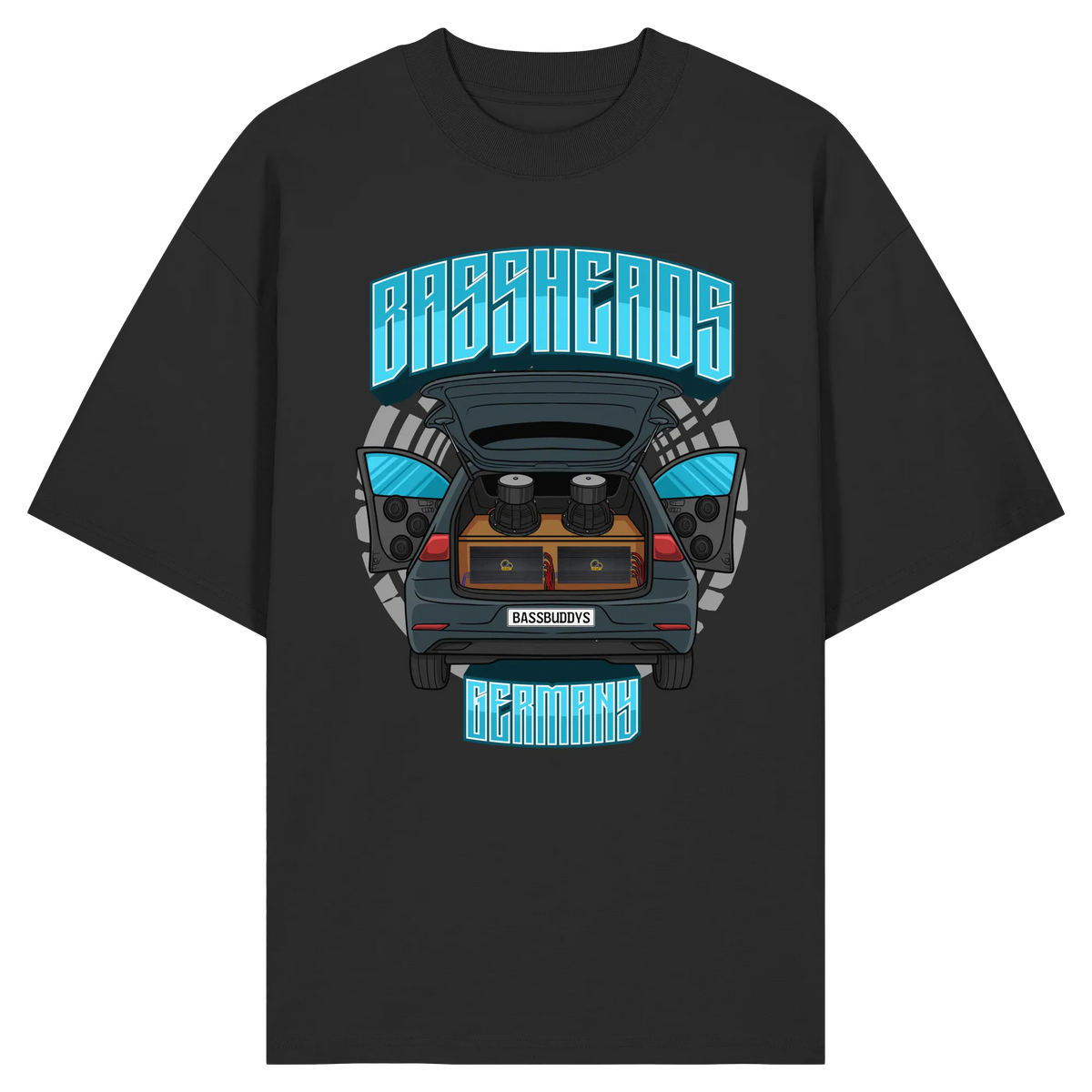 BASSHEADS GERMANY - Organic Oversize Shirt-Unisex-Shirts-BassBuddys-Black-XS-BassBuddys | Shop