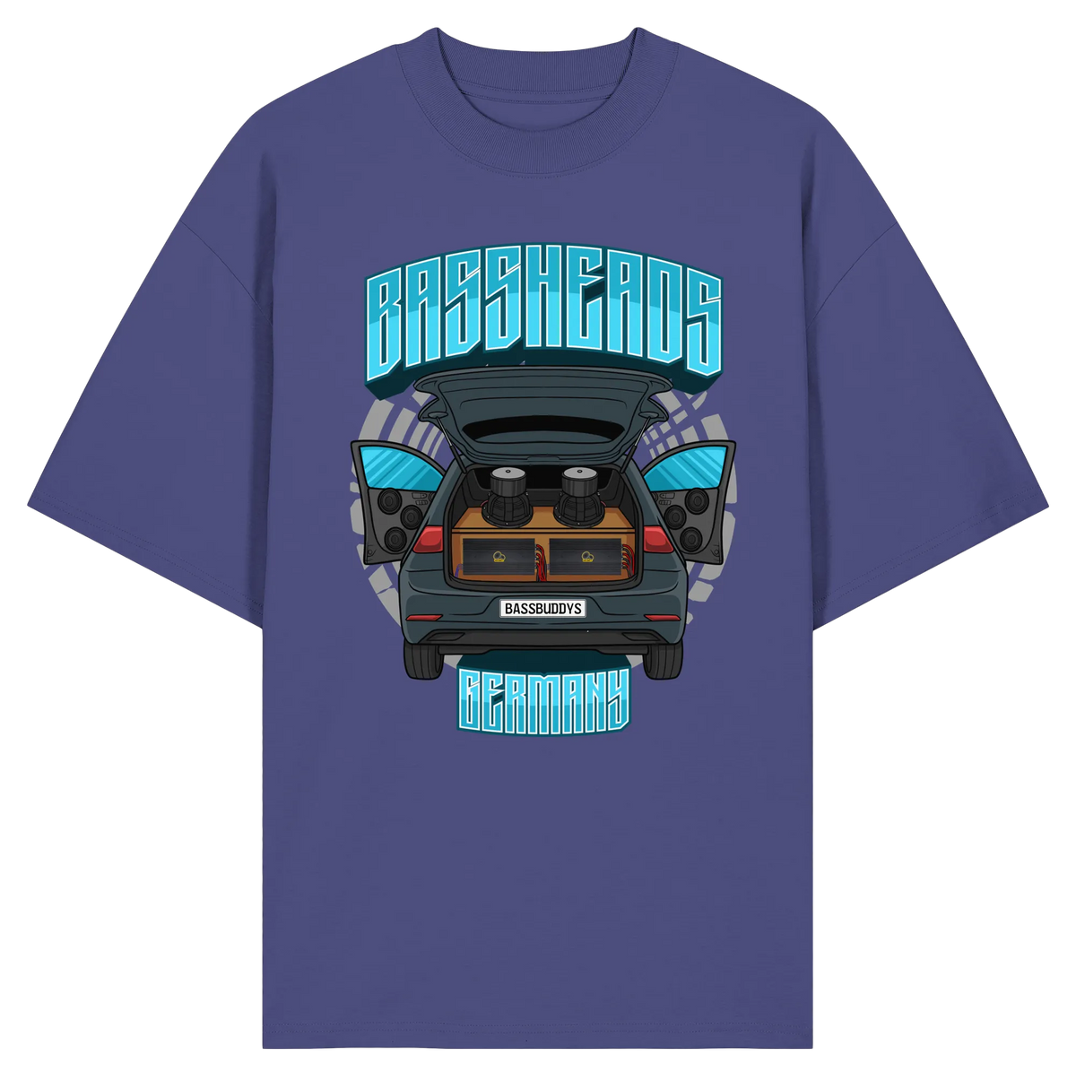 BASSHEADS GERMANY - Organic Oversize Shirt-Unisex-Shirts-BassBuddys-Dusk-XS-BassBuddys | Shop