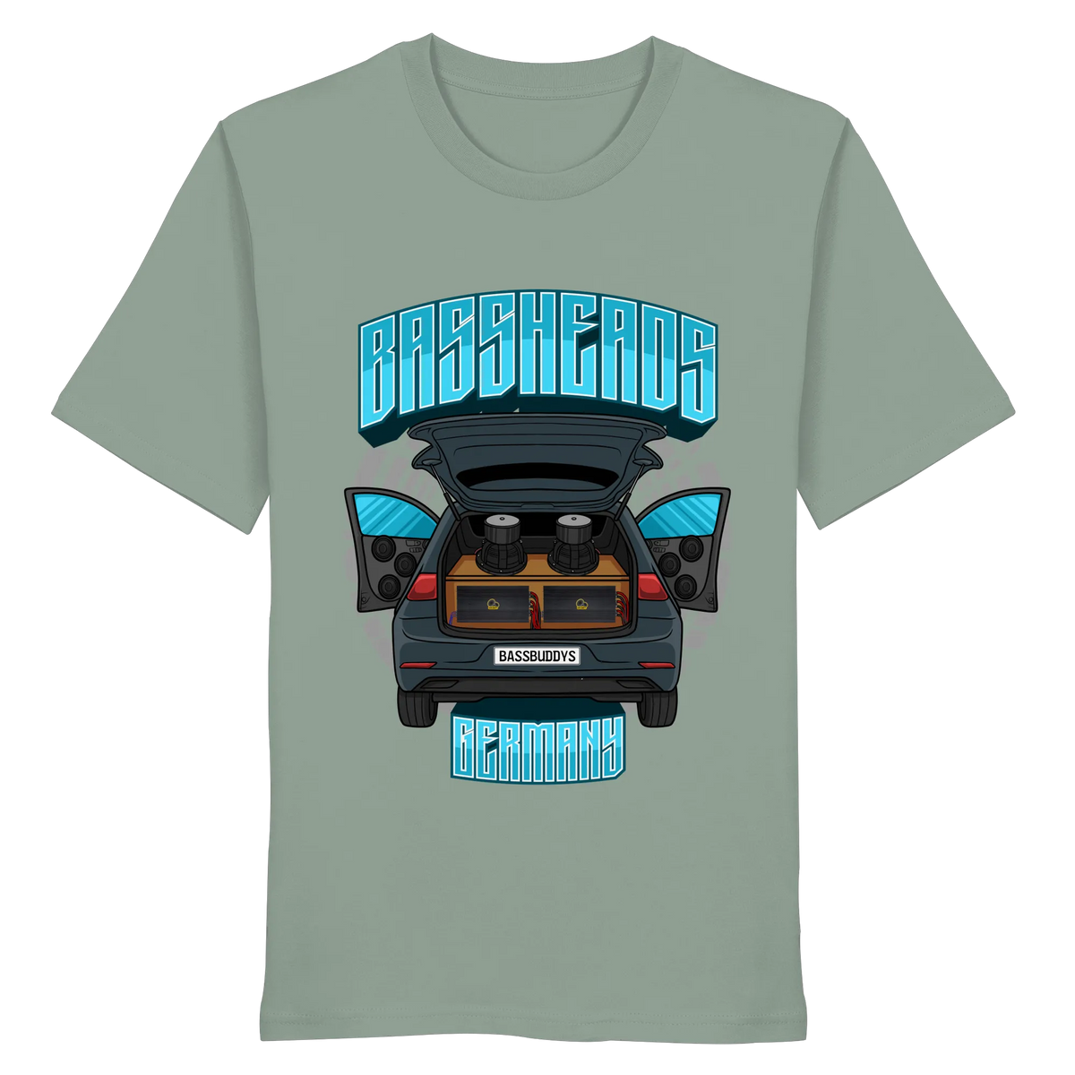 BASSHEADS GERMANY - Organic Shirt-Unisex-Shirts-BassBuddys-Aloe-XS-BassBuddys | Shop