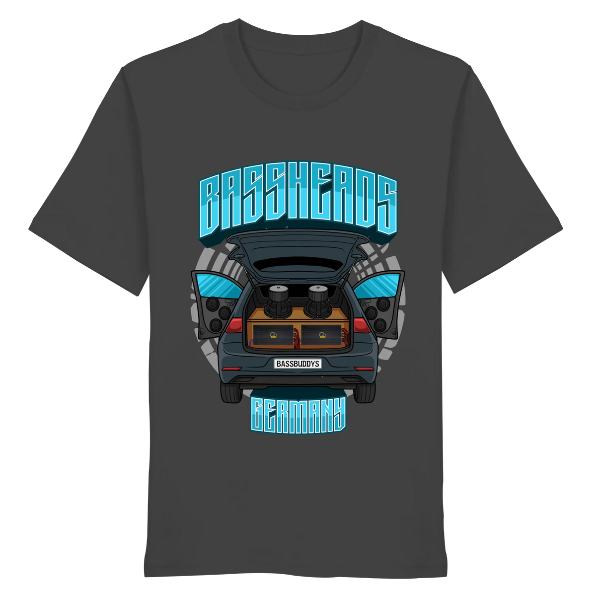 BASSHEADS GERMANY - Organic Shirt-Unisex-Shirts-BassBuddys-Anthracite-XS-BassBuddys | Shop
