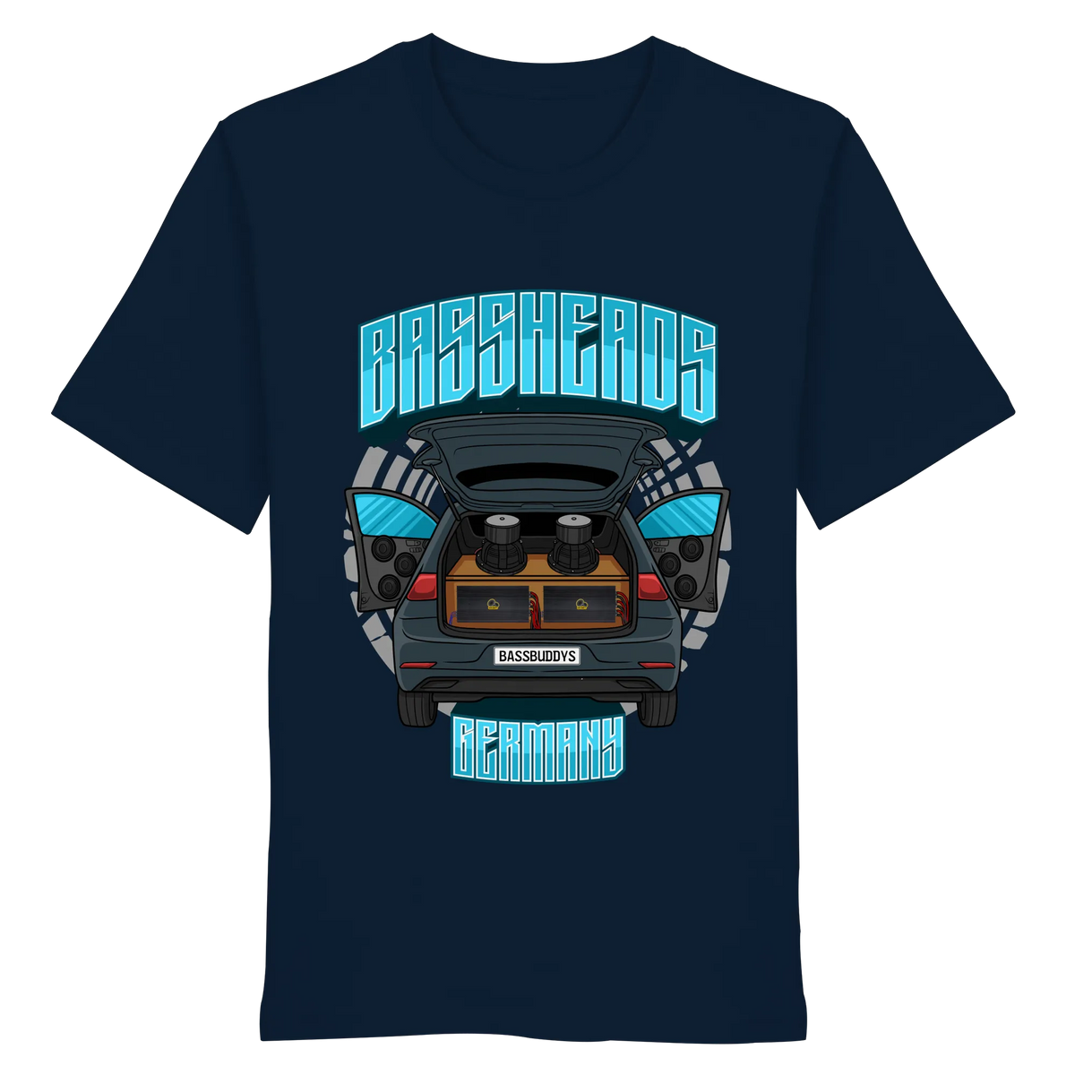 BASSHEADS GERMANY - Organic Shirt-Unisex-Shirts-BassBuddys-French Navy-XS-BassBuddys | Shop