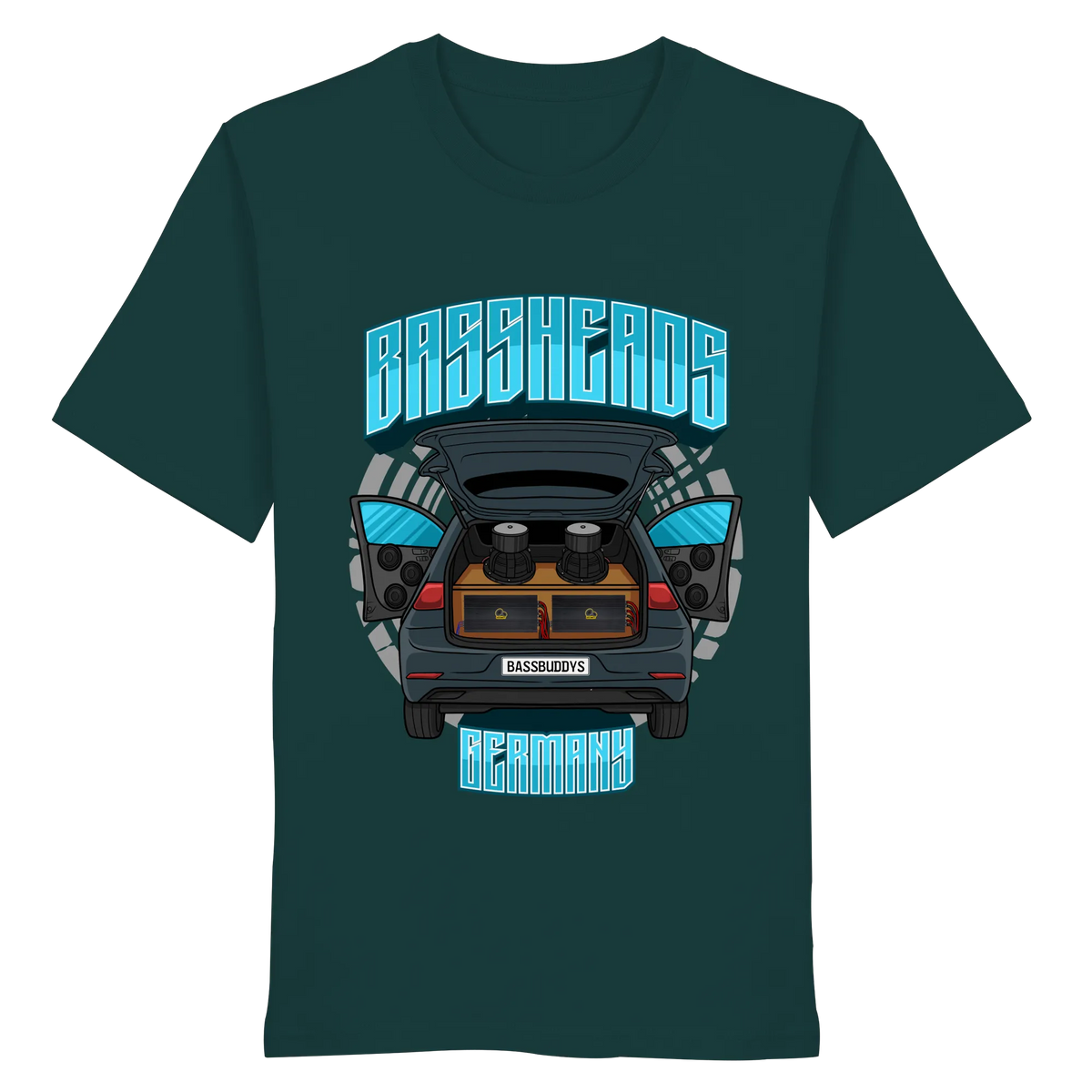 BASSHEADS GERMANY - Organic Shirt-Unisex-Shirts-BassBuddys-Glazed Green-XS-BassBuddys | Shop