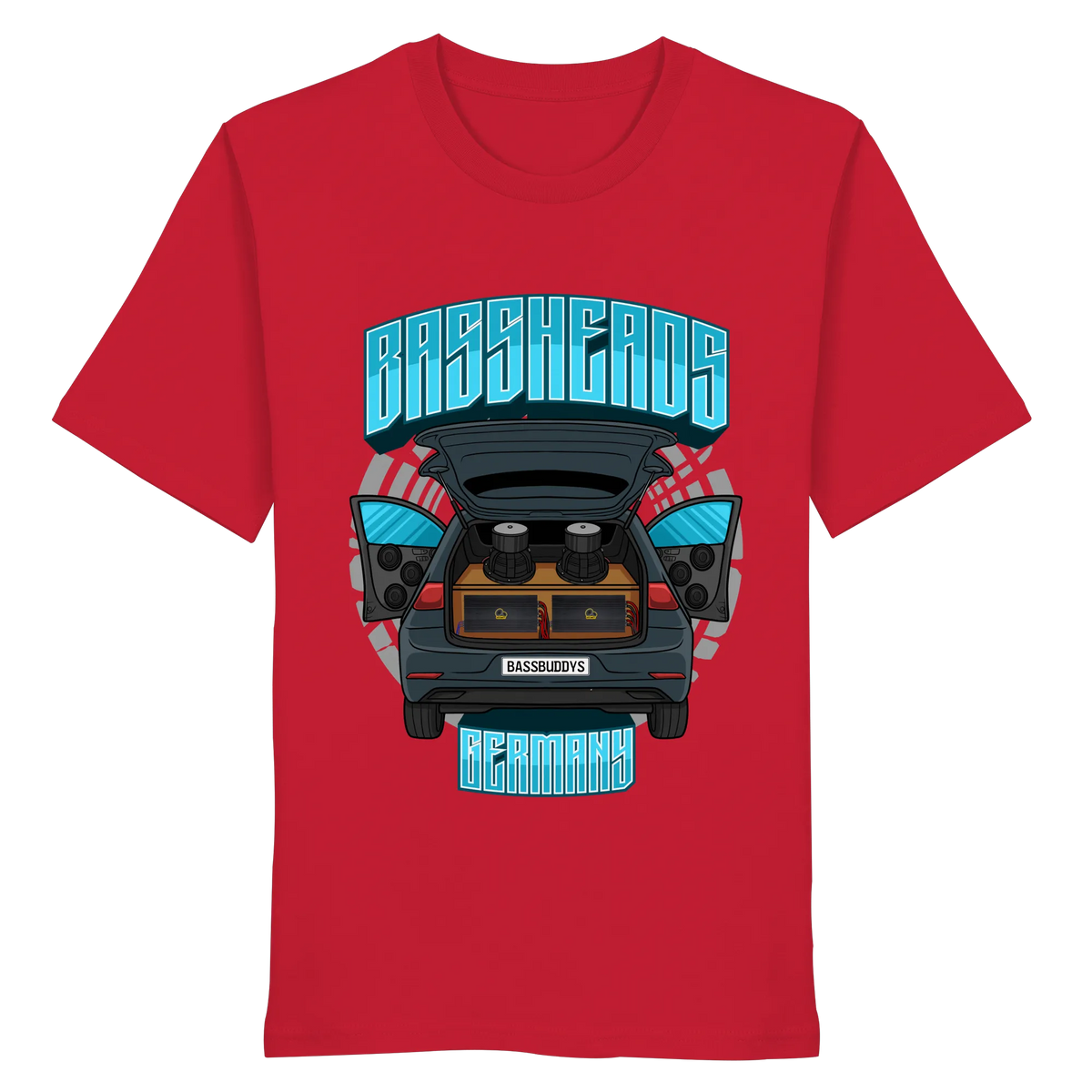 BASSHEADS GERMANY - Organic Shirt-Unisex-Shirts-BassBuddys-Red-XS-BassBuddys | Shop