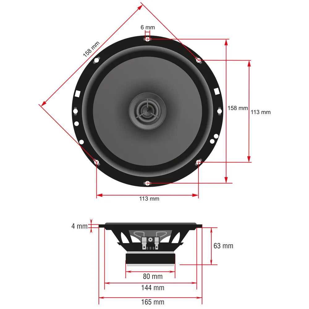 CPX165-6,5 Zoll Koaxial Lautsprecher-Ampire-BassBuddys | Shop