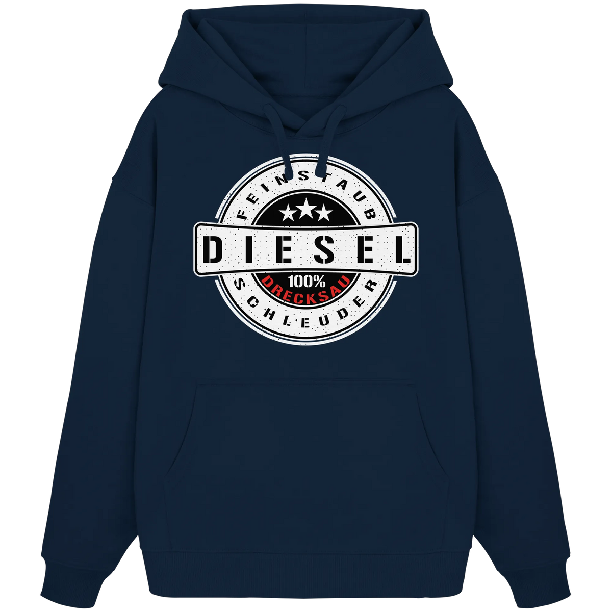 Feinstaub Schleuder Diesel 100% Drecksau Oversize Hoodie-Hoodies-BassBuddys-French Navy-XS-BassBuddys | Shop