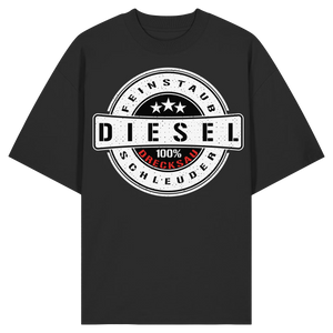Feinstaub Schleuder Diesel 100% Drecksau Oversize Shirt-Unisex-Shirts-BassBuddys-Black-XS-BassBuddys | Shop