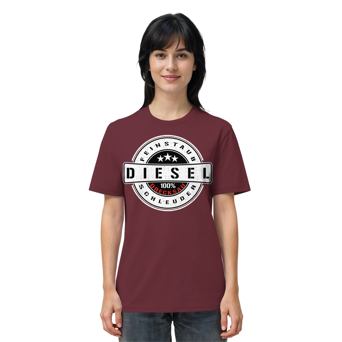 Feinstaub Schleuder Diesel 100% Drecksau Shirt-Unisex-Shirts-BassBuddys-Burgundy-XS-BassBuddys | Shop