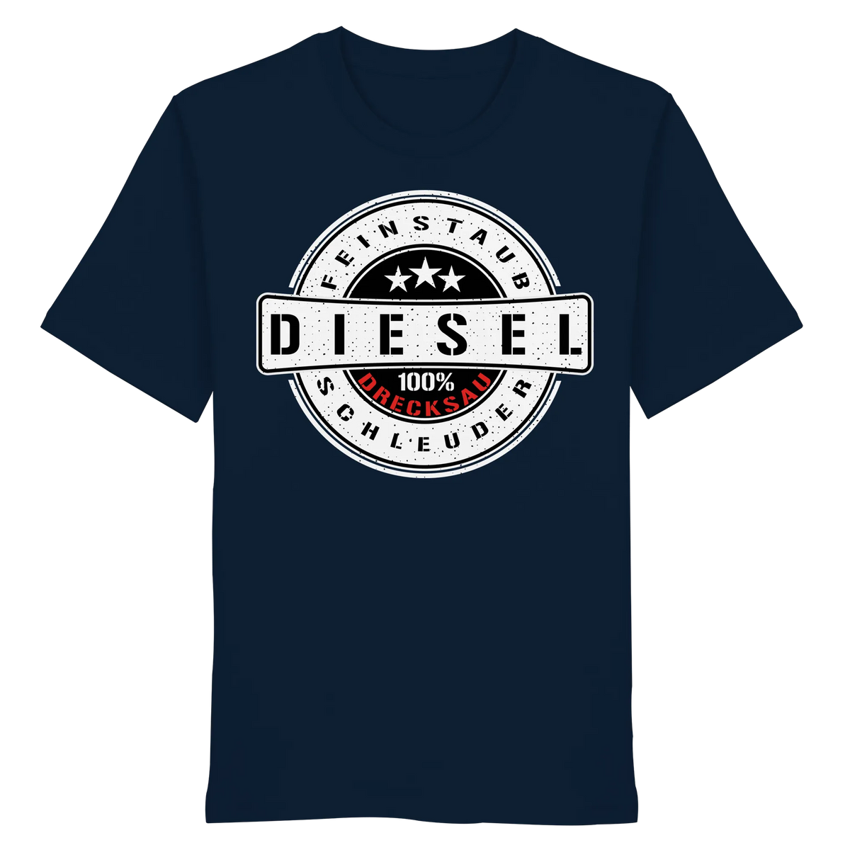 Feinstaub Schleuder Diesel 100% Drecksau Shirt-Unisex-Shirts-BassBuddys-French Navy-XS-BassBuddys | Shop