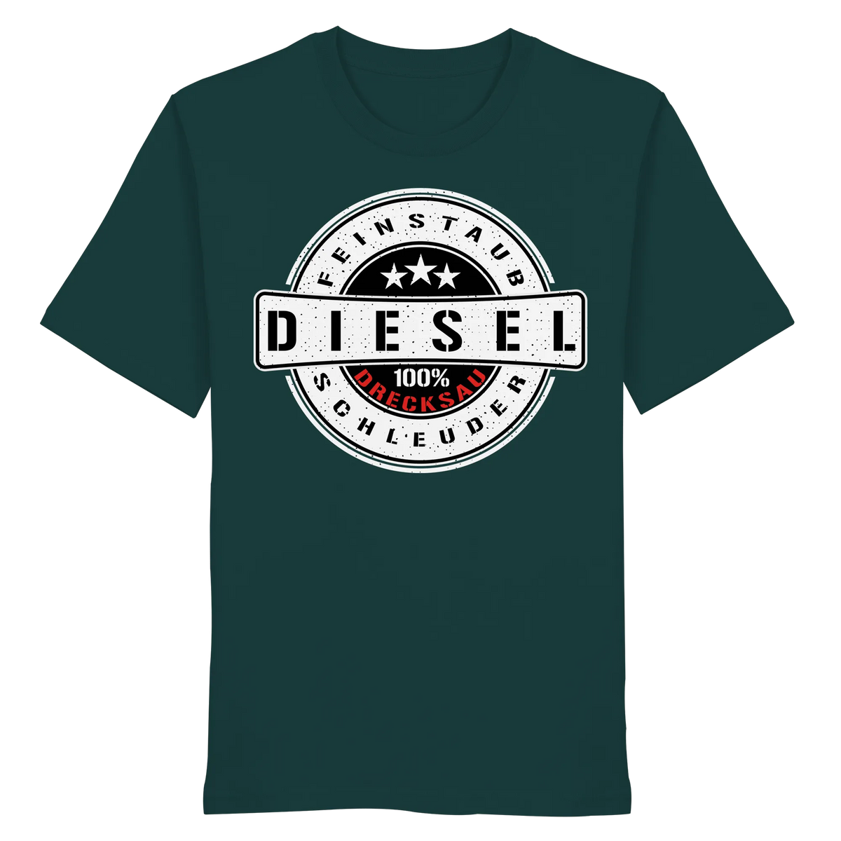 Feinstaub Schleuder Diesel 100% Drecksau Shirt-Unisex-Shirts-BassBuddys-Glazed Green-XS-BassBuddys | Shop