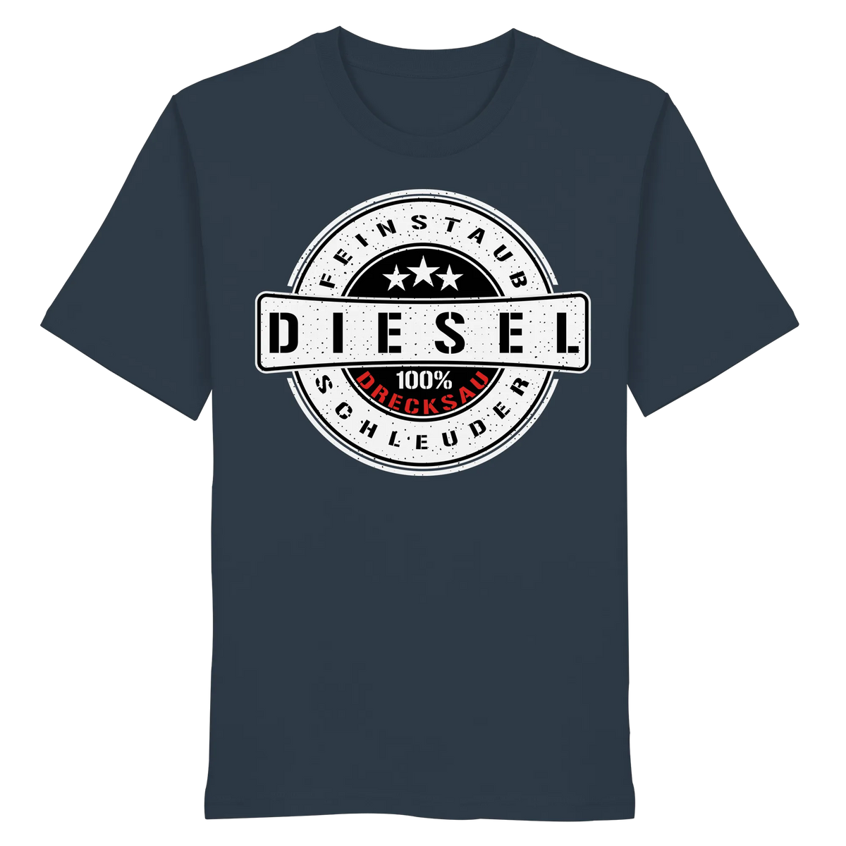 Feinstaub Schleuder Diesel 100% Drecksau Shirt-Unisex-Shirts-BassBuddys-India Ink Grey-XS-BassBuddys | Shop