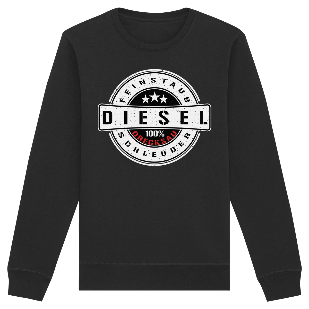Feinstaub Schleuder Diesel 100% Drecksau Sweatshirt-Sweatshirts-BassBuddys-Black-XS-BassBuddys | Shop