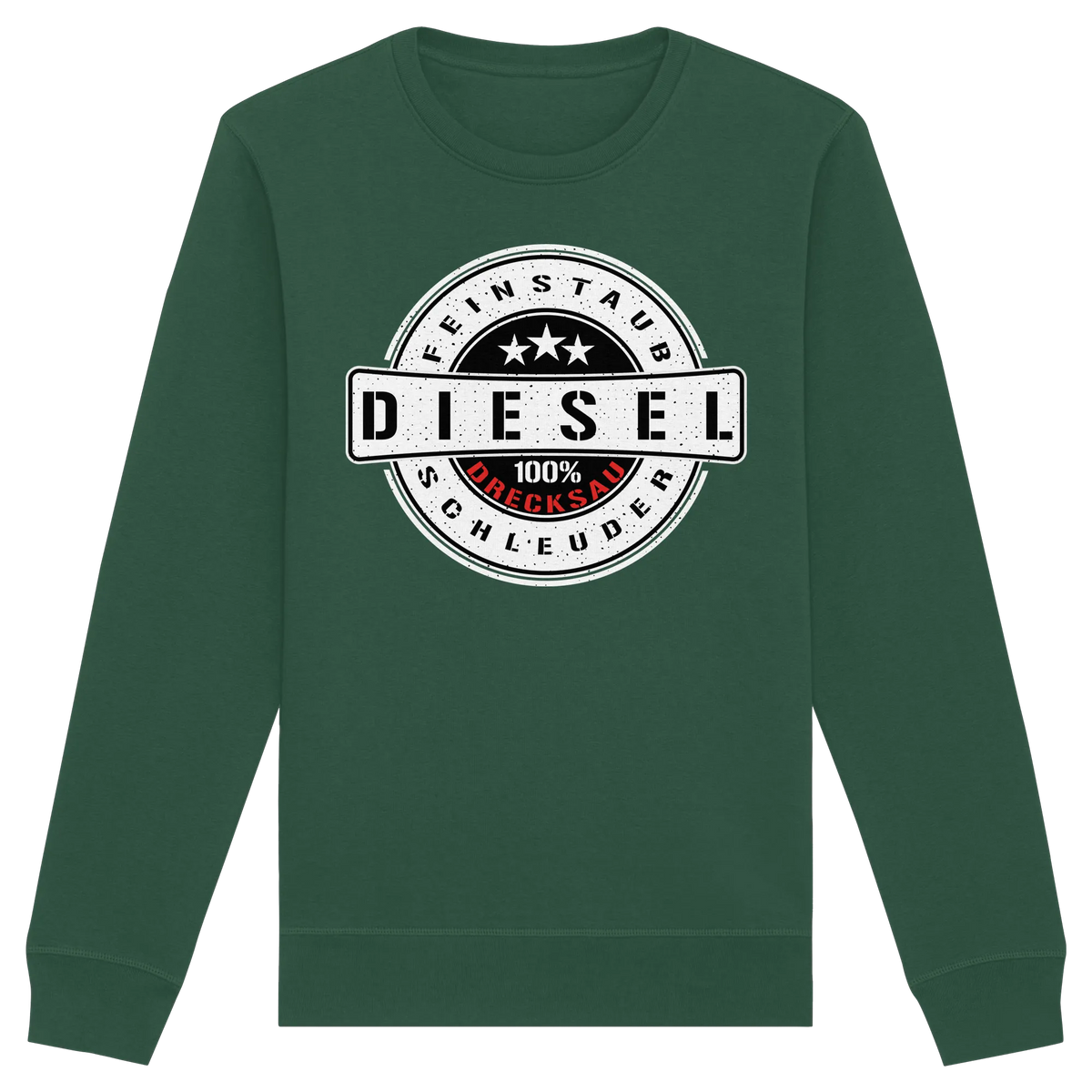 Feinstaub Schleuder Diesel 100% Drecksau Sweatshirt-Sweatshirts-BassBuddys-Bottle Green-XS-BassBuddys | Shop