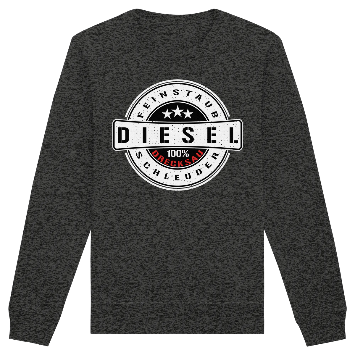 Feinstaub Schleuder Diesel 100% Drecksau Sweatshirt-Sweatshirts-BassBuddys-Dark Heather Grey-XS-BassBuddys | Shop