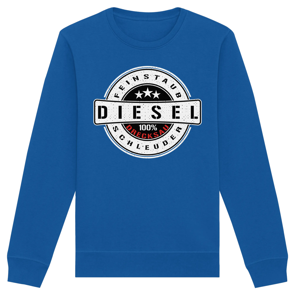 Feinstaub Schleuder Diesel 100% Drecksau Sweatshirt-Sweatshirts-BassBuddys-Royal Blue-XS-BassBuddys | Shop