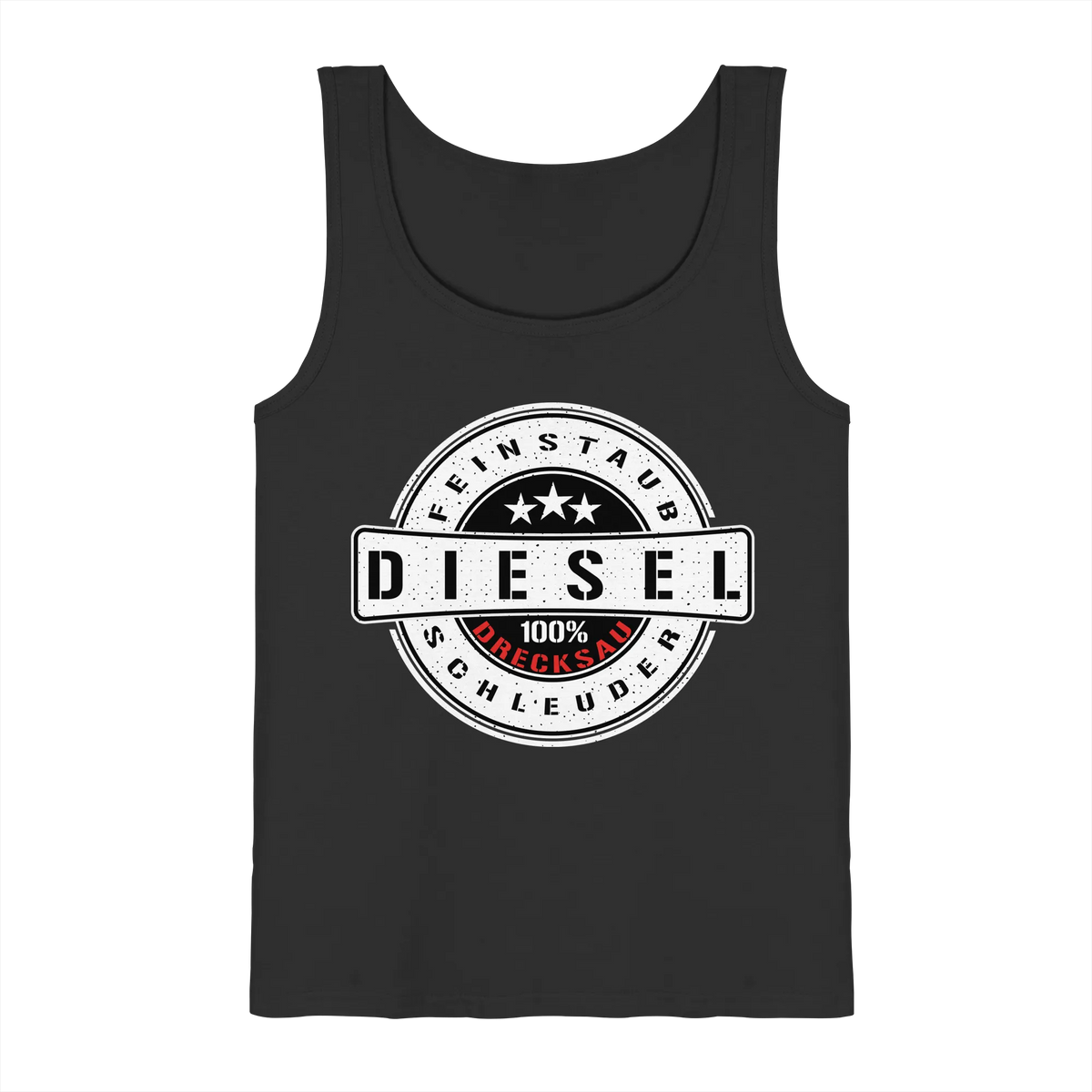 Feinstaub Schleuder Diesel 100% Drecksau Tank-Top-Tank-Tops-BassBuddys-Black-S-BassBuddys | Shop