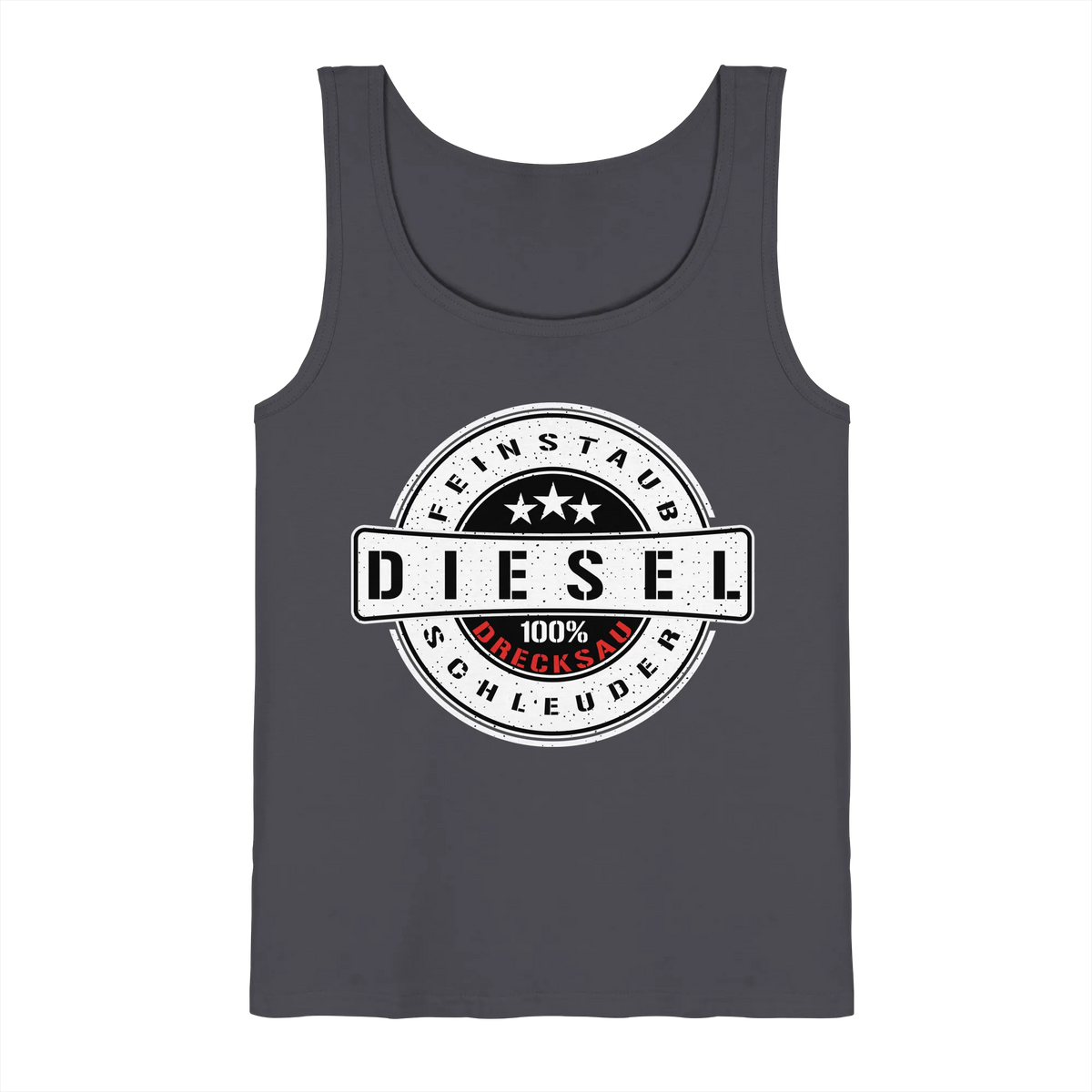 Feinstaub Schleuder Diesel 100% Drecksau Tank-Top-Tank-Tops-BassBuddys-Charcoal-S-BassBuddys | Shop