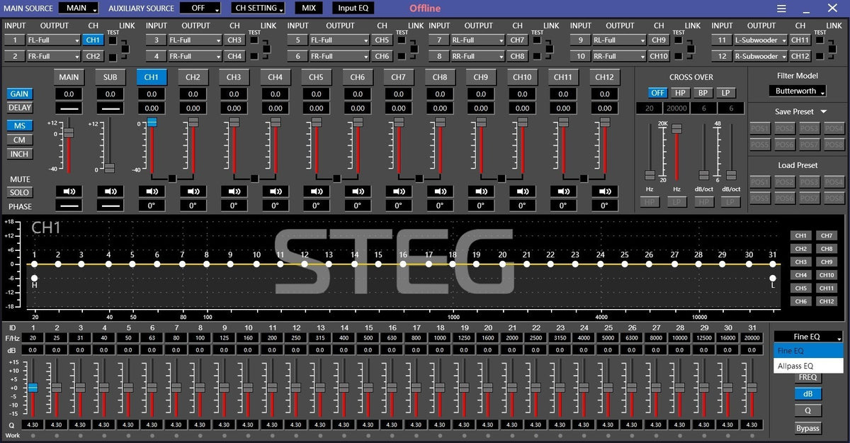STEG MDSP-12 – 12 Kanal DSP Verstärker – Ansicht 3
