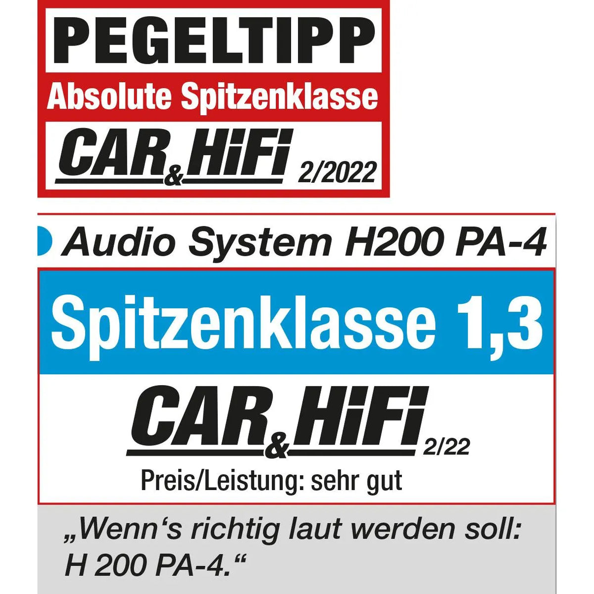 H200-4 PA-8 Zoll Lautsprecherset-Audio System-BassBuddys | Shop