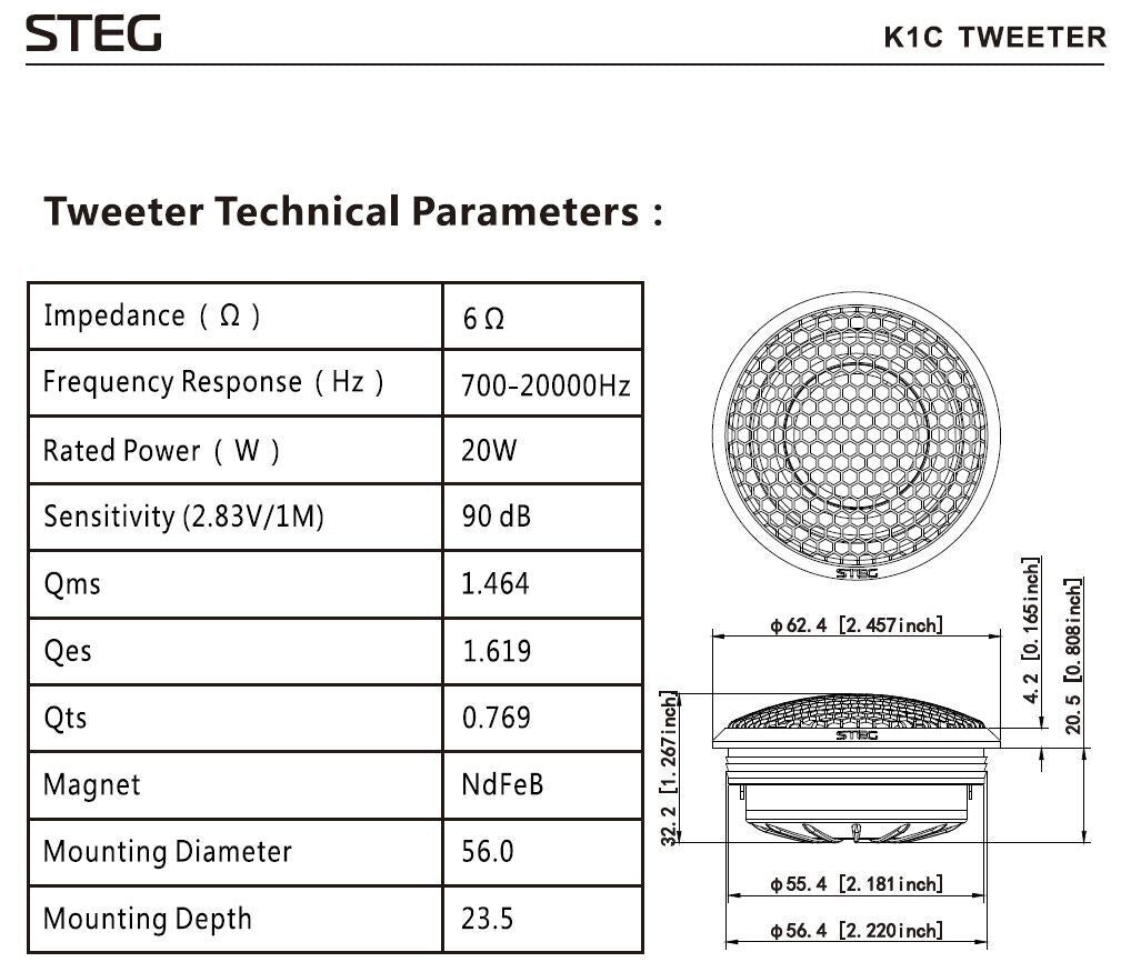 STEG K1c – Kalotten Hochtöner – Ansicht 2