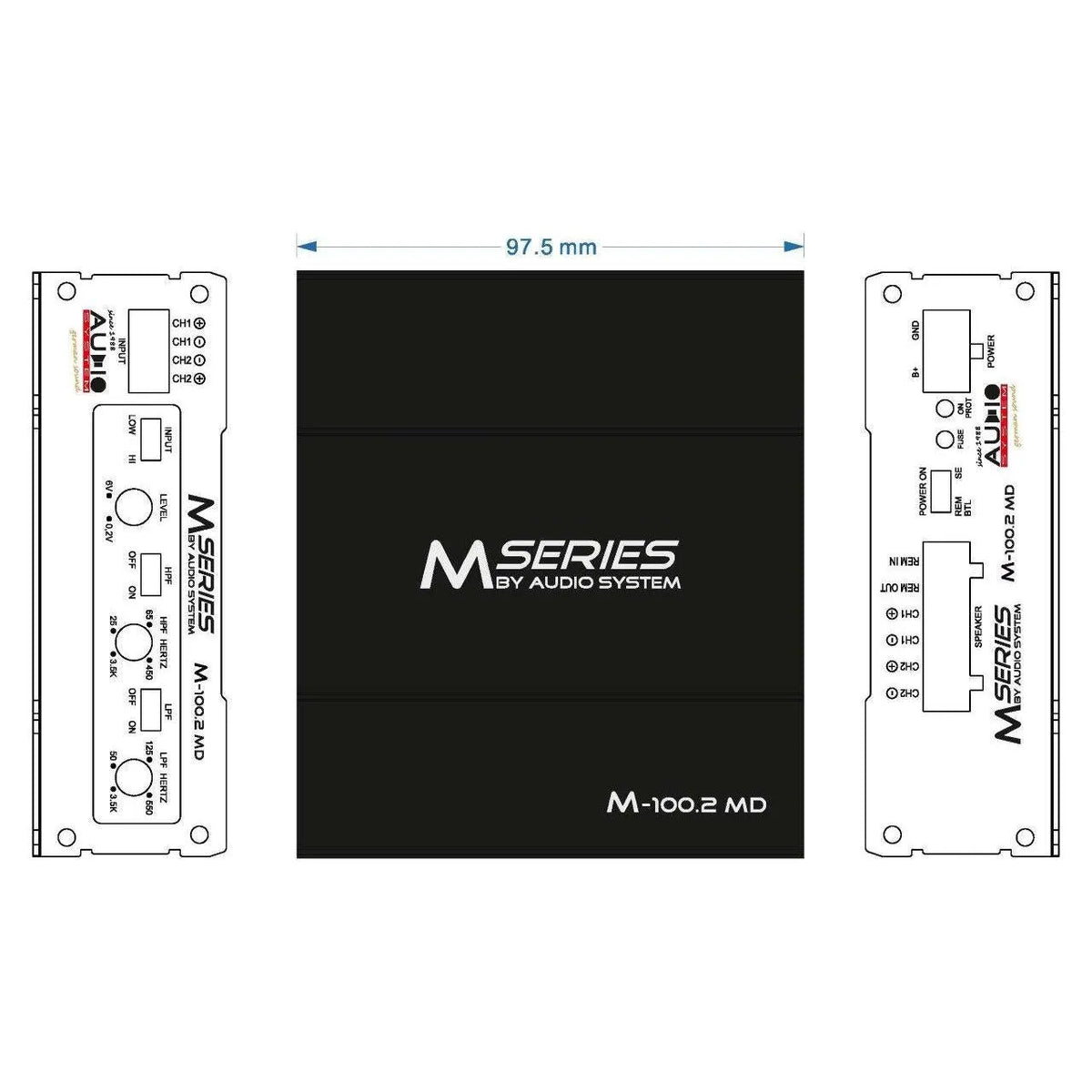 M-100.2 MD-2 Kanal Verstärker-Audio System-BassBuddys | Shop