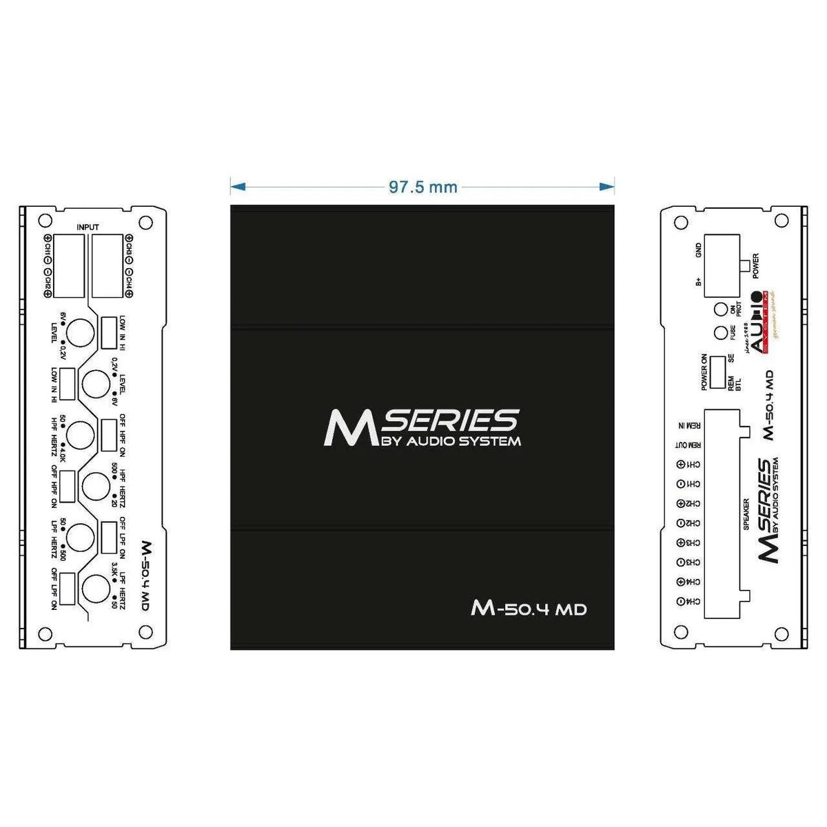 M-50.4 MD-4 Kanal Verstärker-Audio System-BassBuddys | Shop