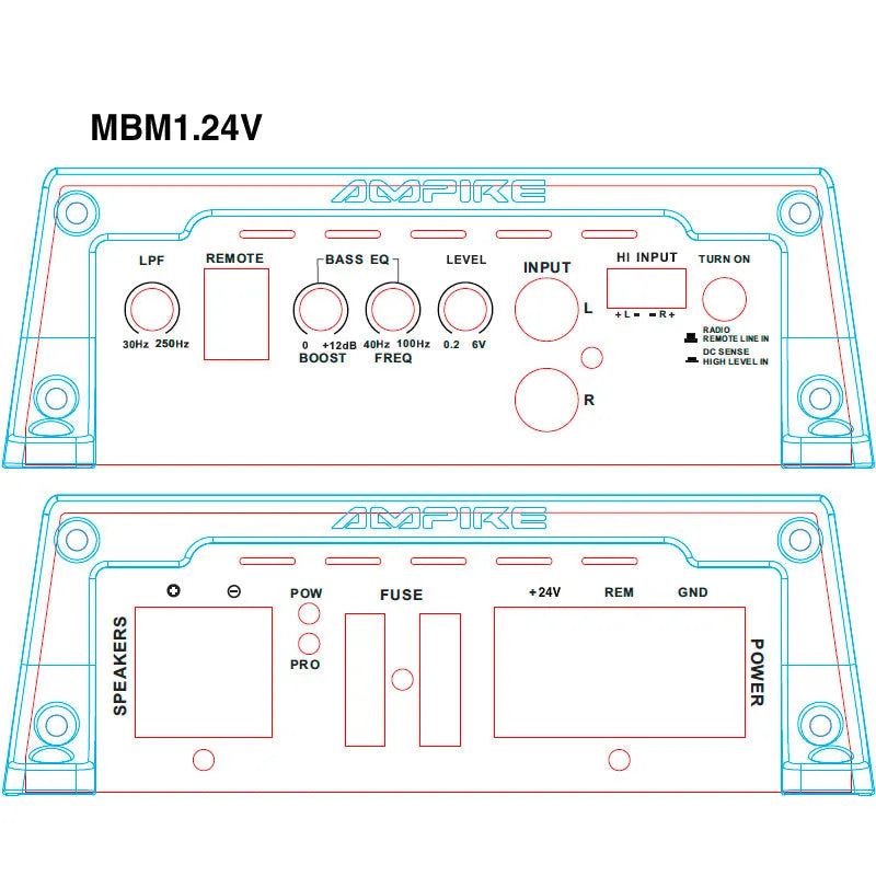 MBM1.24V 4G-1 Kanal Verstärker-Ampire-BassBuddys | Shop