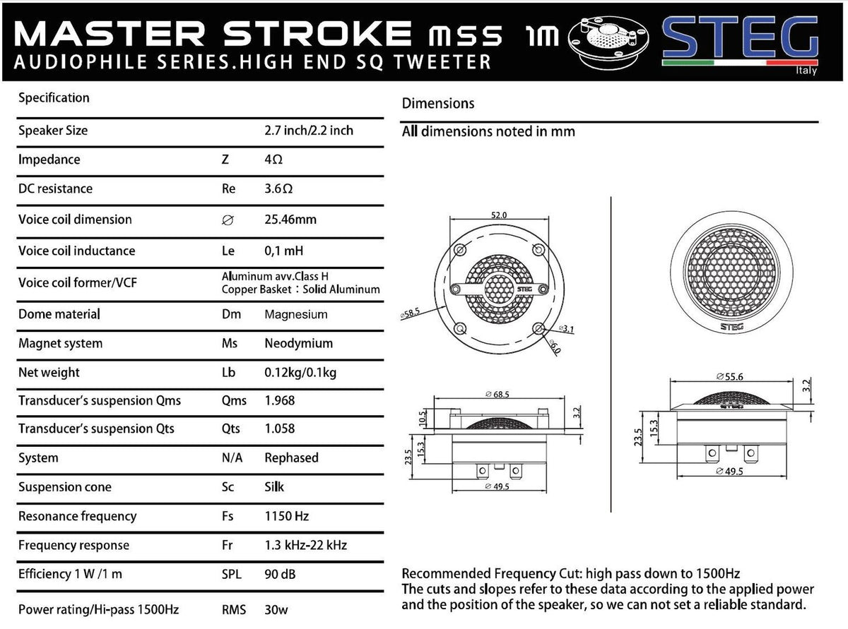 STEG MSS1M – Kalotten Hochtöner – Ansicht 4