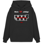 Mein Herz schlägt 1-5-3-6-2-4 Oversize Hoodie-Hoodies-BassBuddys-Black-XS-BassBuddys | Shop