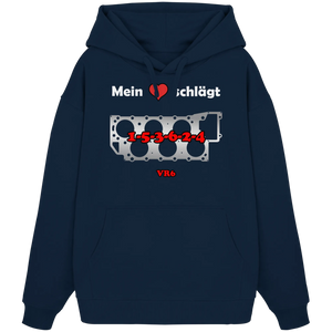 Mein Herz schlägt 1-5-3-6-2-4 Oversize Hoodie-Hoodies-BassBuddys-French Navy-XS-BassBuddys | Shop