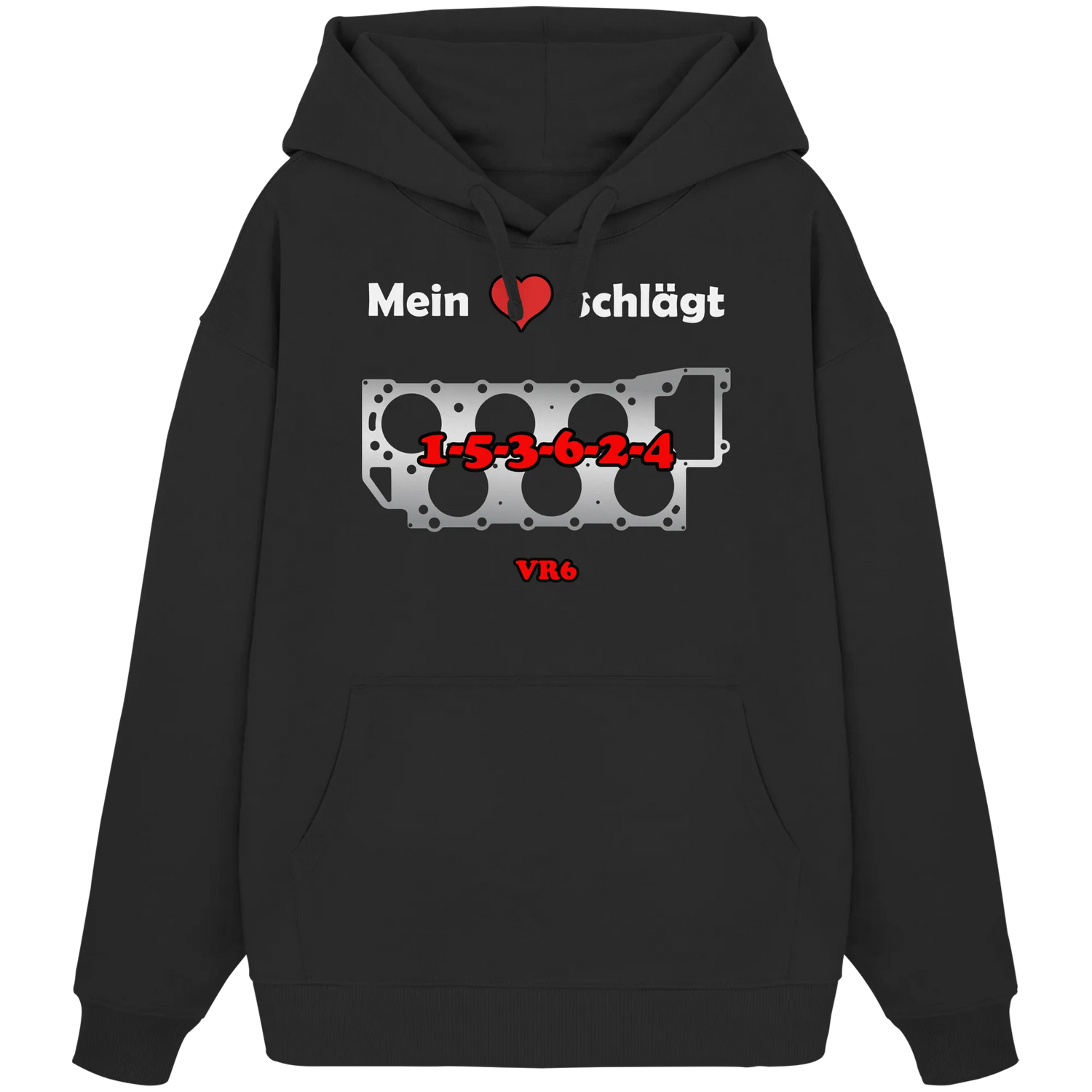 Mein Herz schlägt 1-5-3-6-2-4 Oversize Hoodie