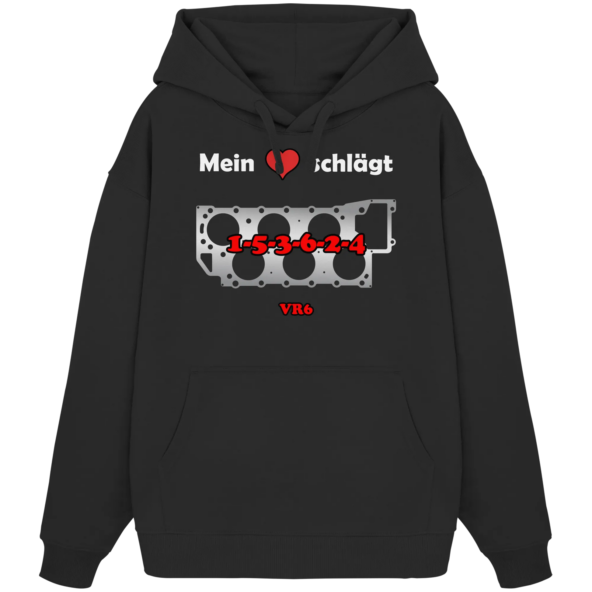 Mein Herz schlägt 1-5-3-6-2-4 Oversize Hoodie