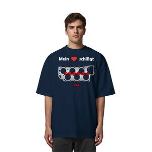 Mein Herz schlägt 1-5-3-6-2-4 Oversize Shirt-Unisex-Shirts-BassBuddys-French Navy-XS-BassBuddys | Shop