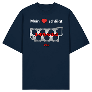 Mein Herz schlägt 1-5-3-6-2-4 Oversize Shirt-Unisex-Shirts-BassBuddys-French Navy-XS-BassBuddys | Shop