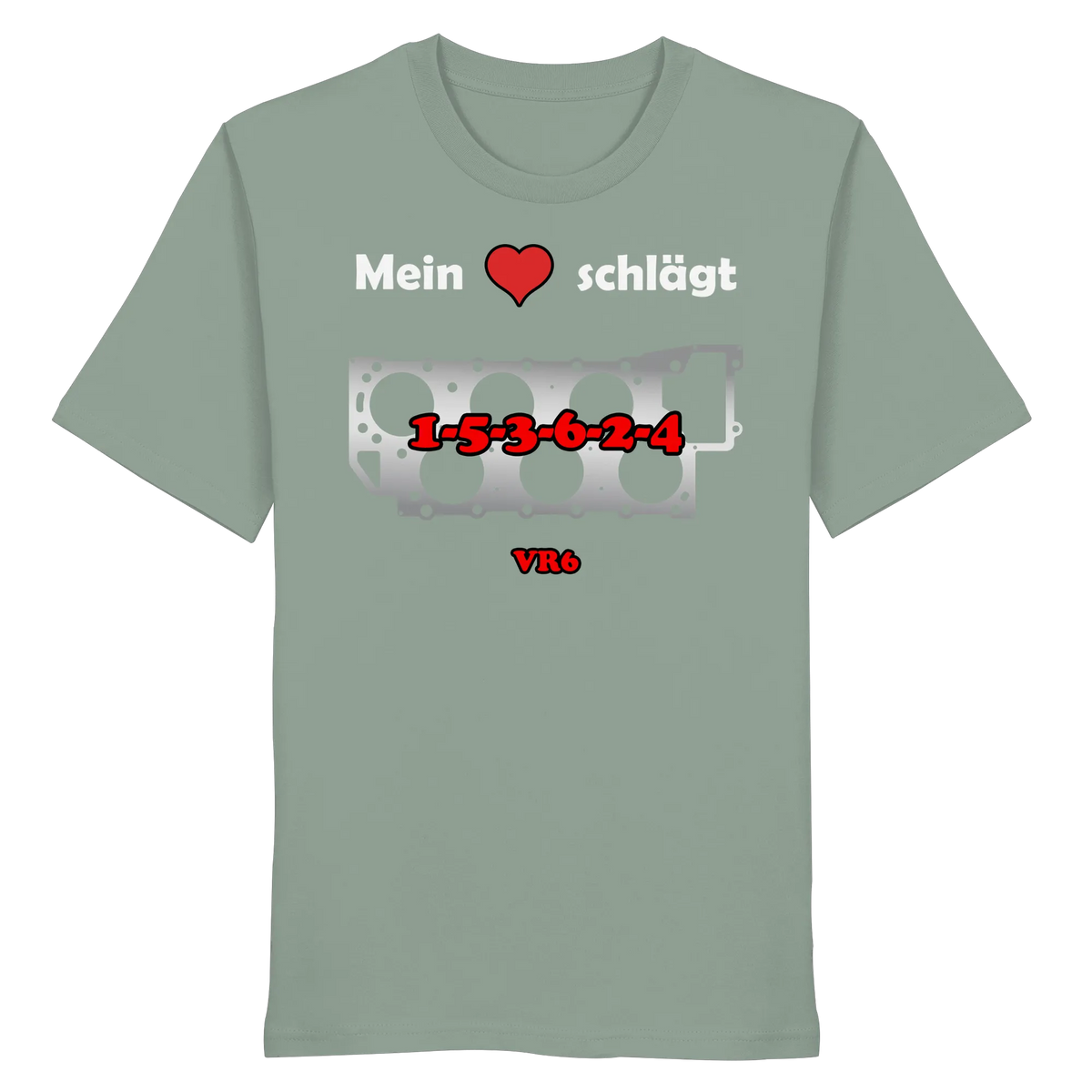 Mein Herz schlägt 1-5-3-6-2-4 Shirt-Unisex-Shirts-BassBuddys-Aloe-XS-BassBuddys | Shop