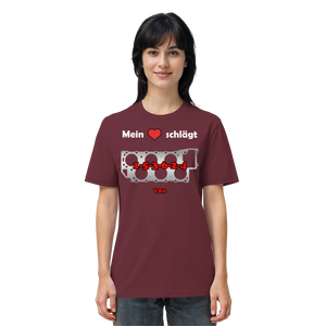 Mein Herz schlägt 1-5-3-6-2-4 Shirt-Unisex-Shirts-BassBuddys-Burgundy-XS-BassBuddys | Shop