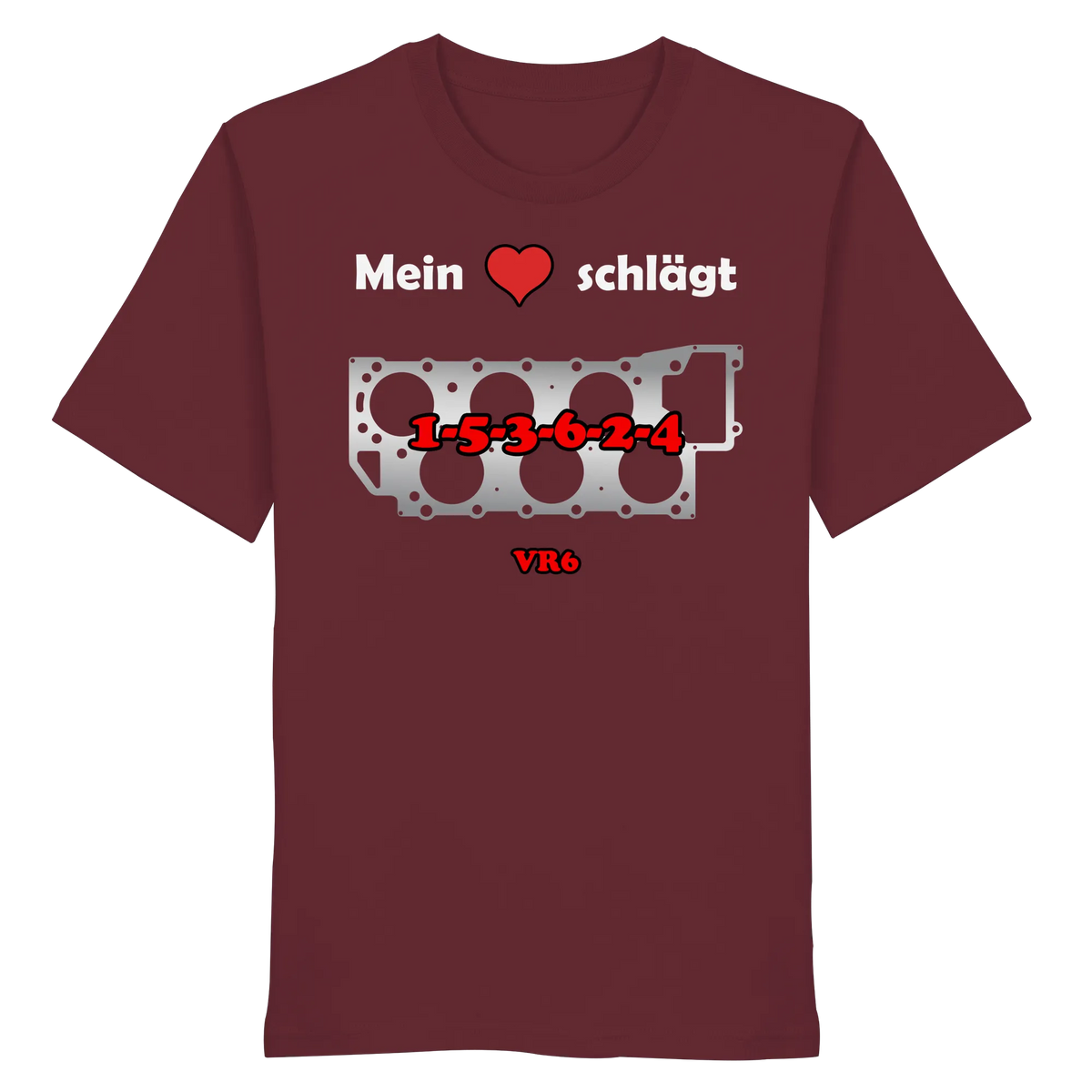 Mein Herz schlägt 1-5-3-6-2-4 Shirt-Unisex-Shirts-BassBuddys-Burgundy-XS-BassBuddys | Shop