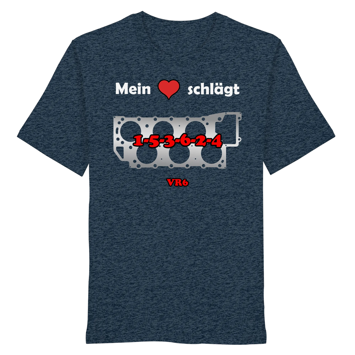 Mein Herz schlägt 1-5-3-6-2-4 Shirt-Unisex-Shirts-BassBuddys-Dark Heather Blue-XS-BassBuddys | Shop