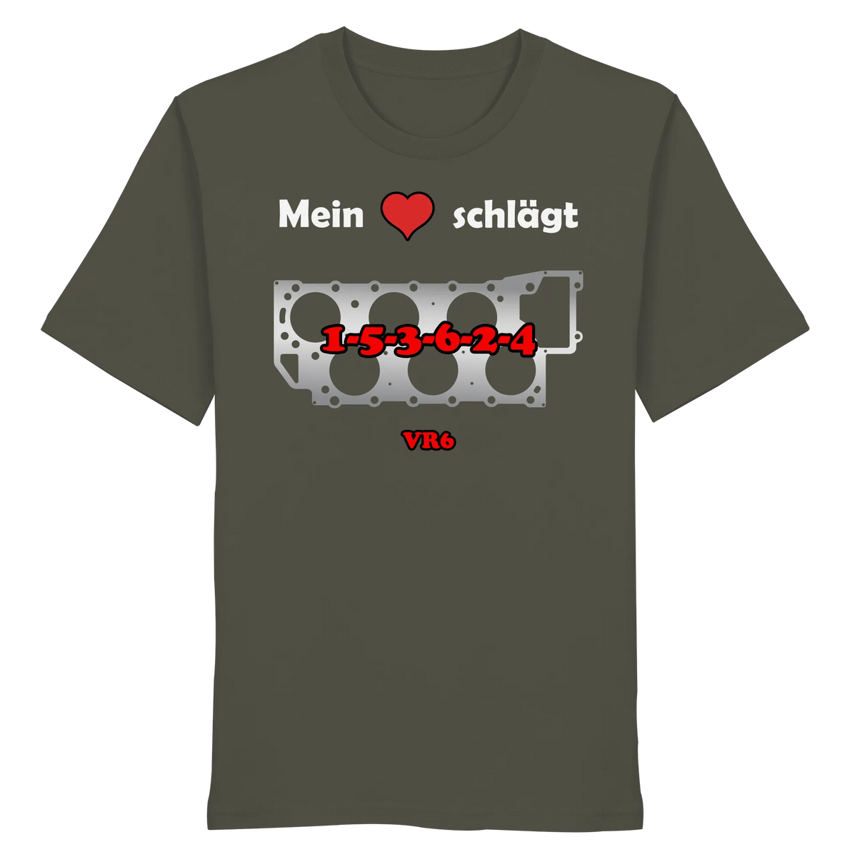 Mein Herz schlägt 1-5-3-6-2-4 Shirt-Unisex-Shirts-BassBuddys-Khaki-XS-BassBuddys | Shop