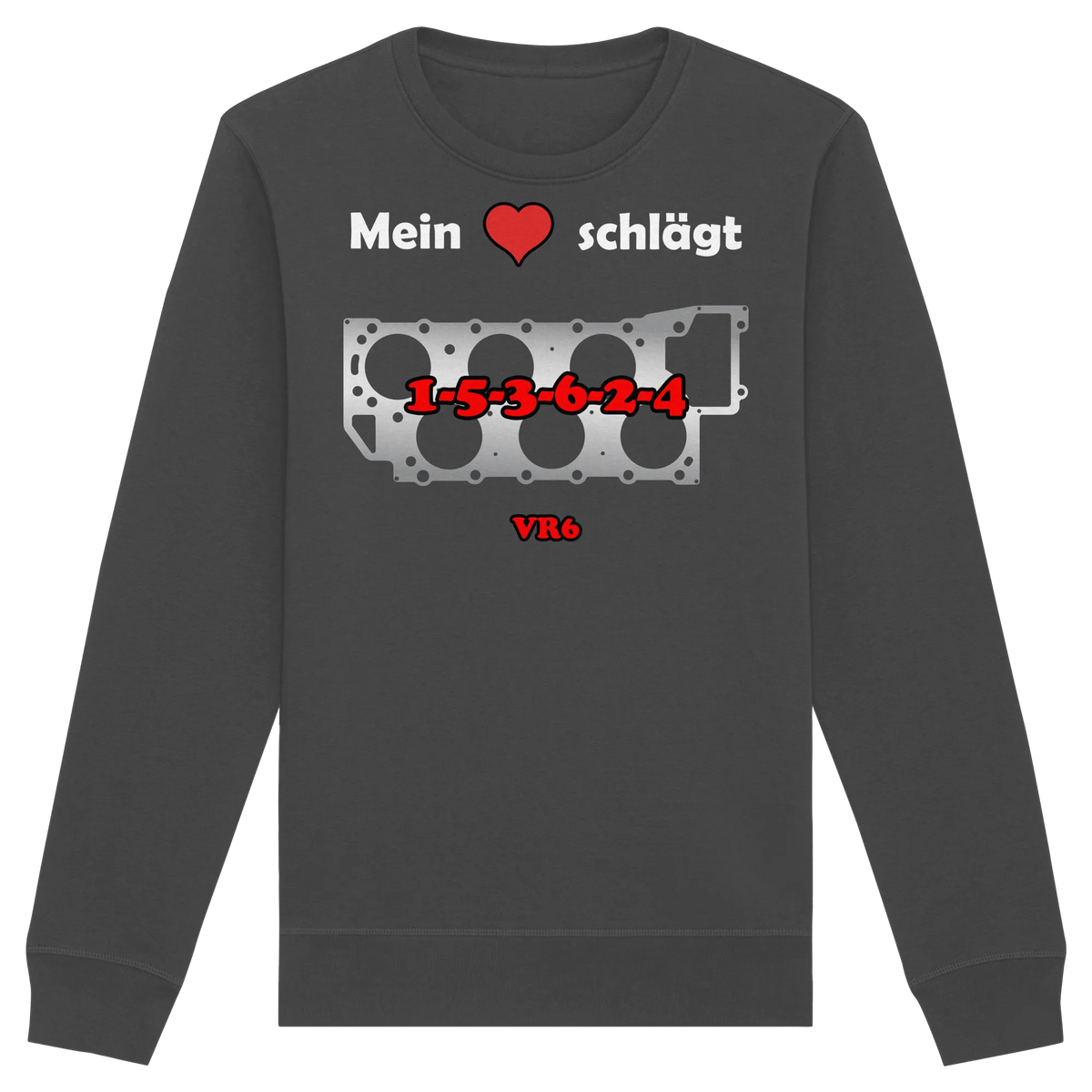 Mein Herz schlägt 1-5-3-6-2-4 Sweatshirt-Sweatshirts-BassBuddys-Anthracite-XS-BassBuddys | Shop