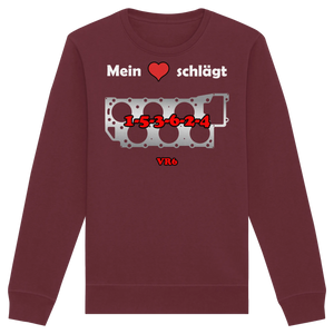 Mein Herz schlägt 1-5-3-6-2-4 Sweatshirt-Sweatshirts-BassBuddys-Burgundy-XS-BassBuddys | Shop